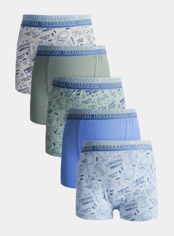 Muted Gamer Printed Trunks 5 Pack 3-4 years